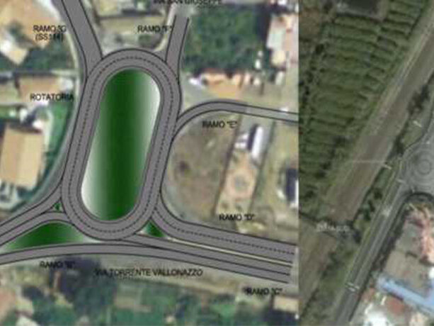 planimetria Intersezioni stradali torrente Vallonazzo via S.Giuseppe
